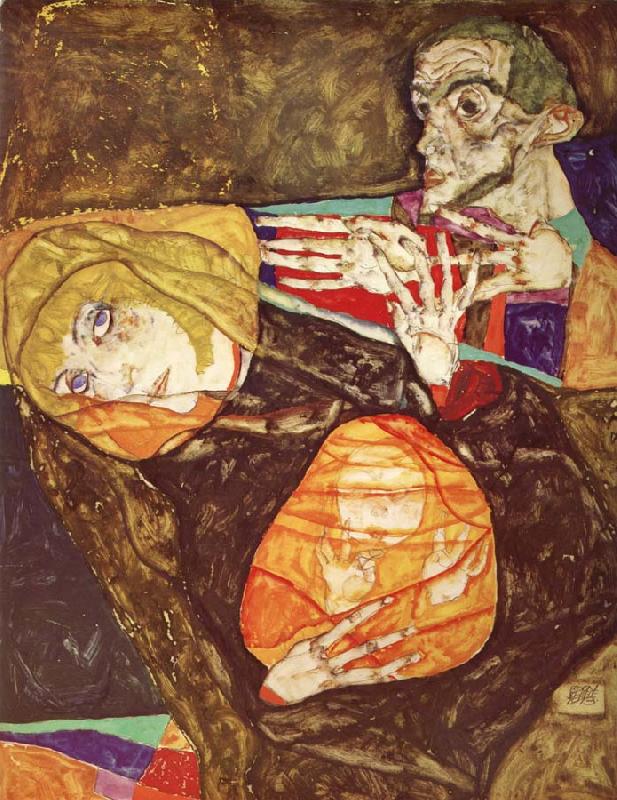 Egon Schiele Holy Family oil painting image
